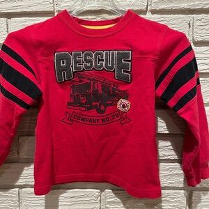 Carter's Firetruck Red and Black Long Sleeve Tees